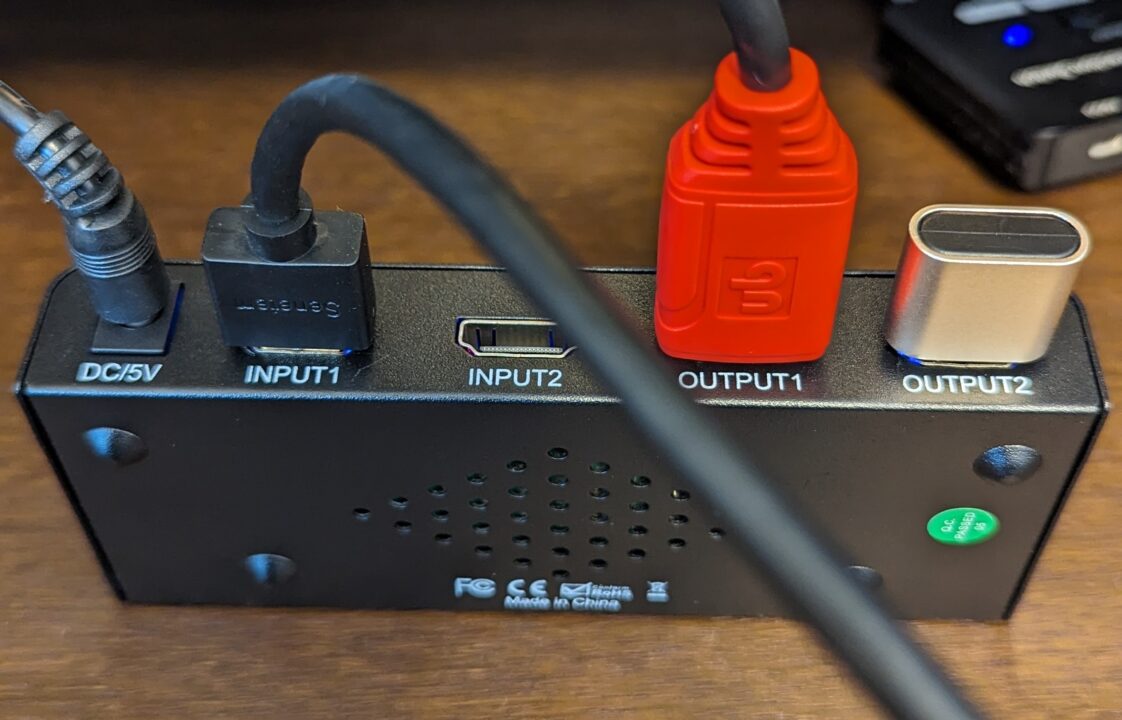 HDMI 2.0 splitter-top-connection-status